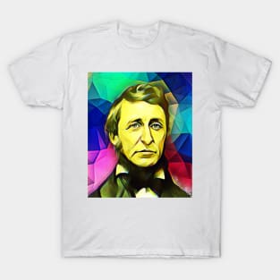 Ralph Waldo Emerson Colourful Portrait | Ralph Waldo Emerson Artwork 6 T-Shirt